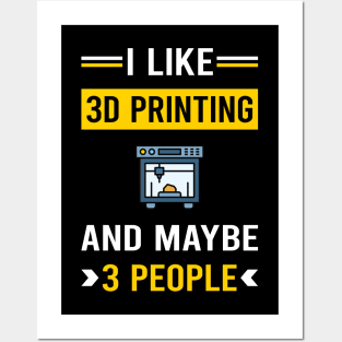 3 People 3D Printing Printer Posters and Art